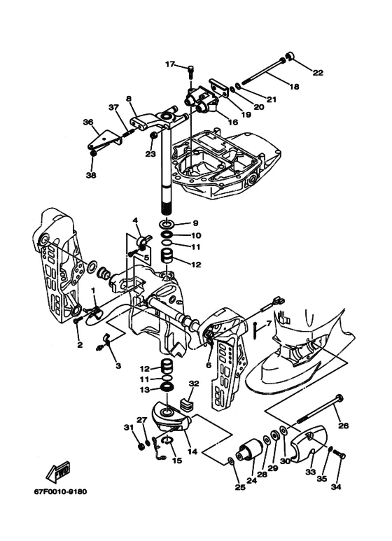 Струбцина для Yamaha F100 ETL/X