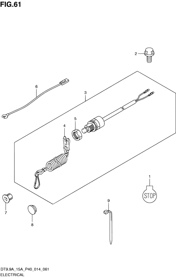 Электрооборудование ((DT9.9A P40)) для Suzuki DT9.9A S/L; KS/L