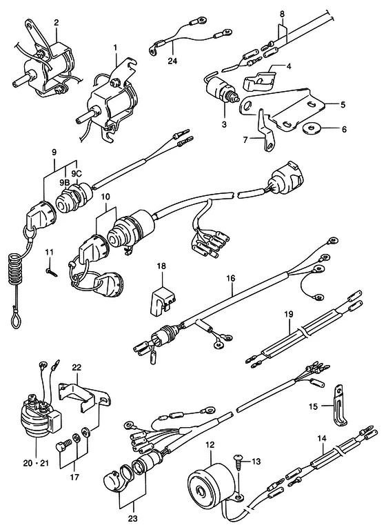 Электрооборудование ((WT,WQ,WHQ ~MODEL:94)(2)) для Suzuki DT75 L/UL