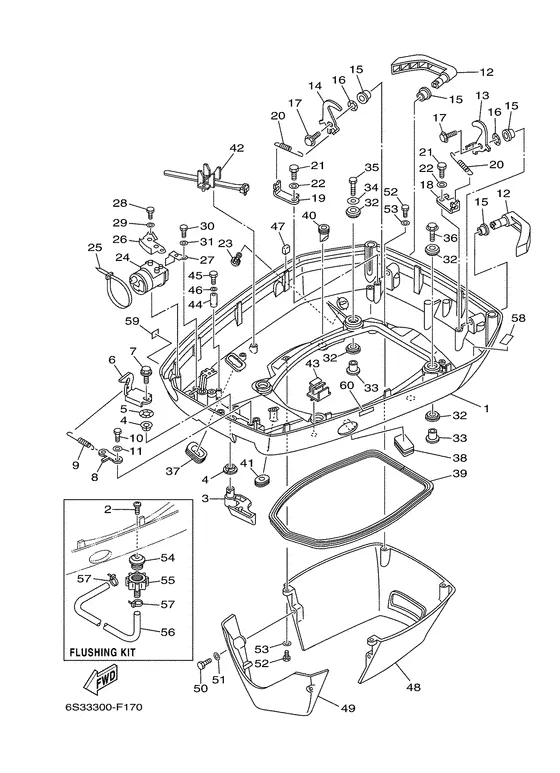 Нижний капот для Yamaha 250 ETOX/XXL