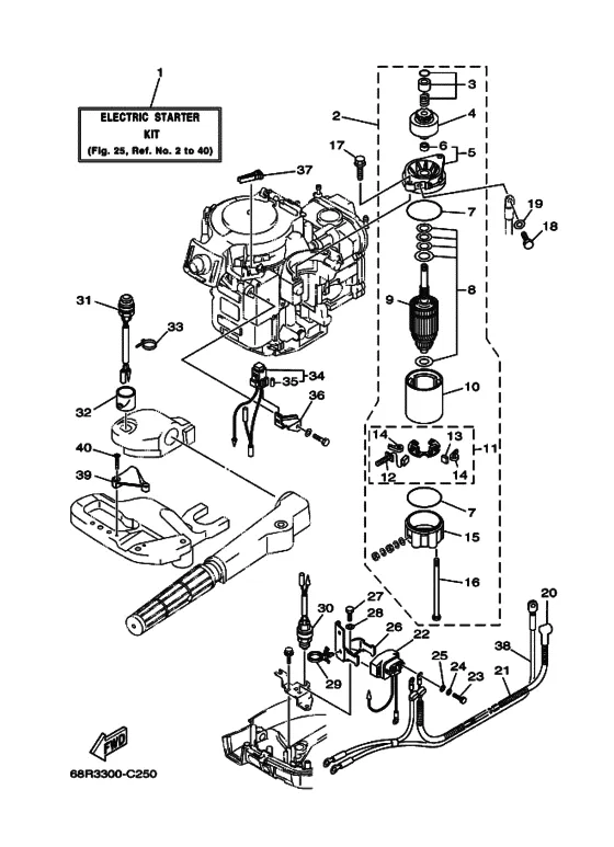 Опционные детали для Yamaha F6 MHS/L