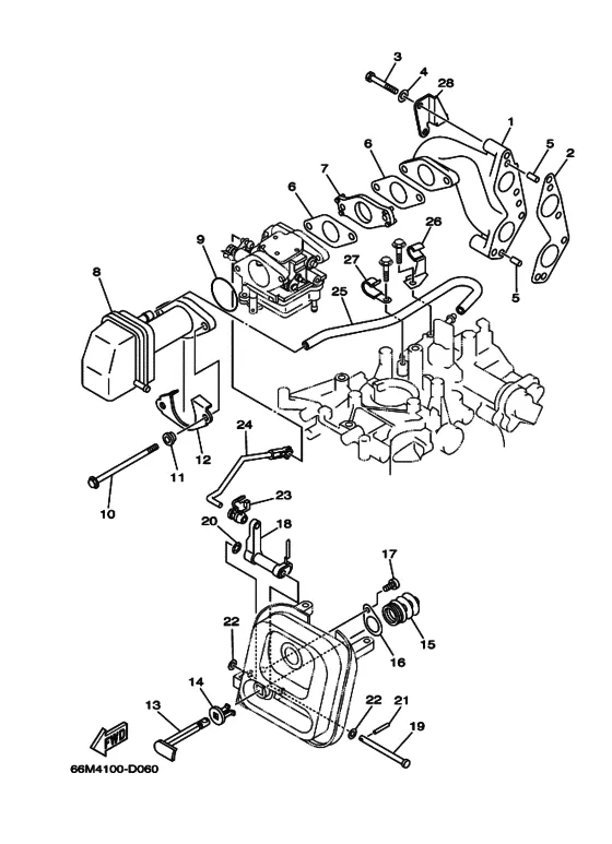 Впускная система для Yamaha F15 E(H)PS/L