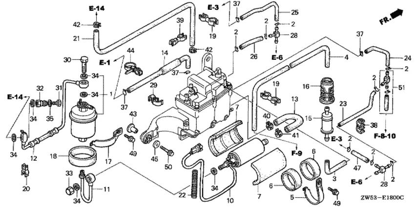 Топливный насос и топливная трубка для Honda 130