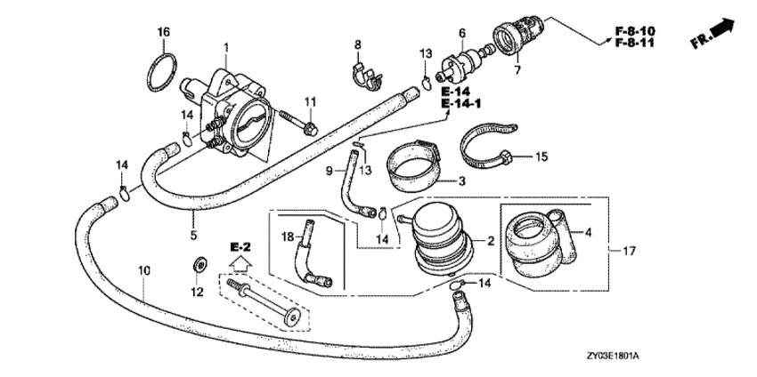 Топливный насос (2) для Honda 15