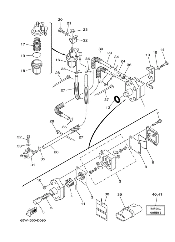 Топливная система для Yamaha F20 E(T/H)S/L