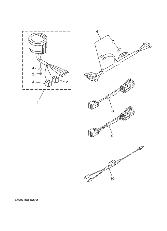 Панель приборов для Yamaha 70 ET(D/M)OL