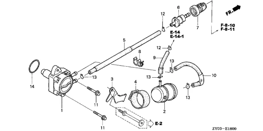 Топливный насос (1) для Honda 20