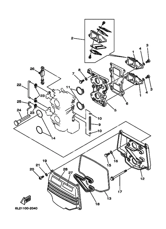 Впускная система для Yamaha 25 MHOS/L