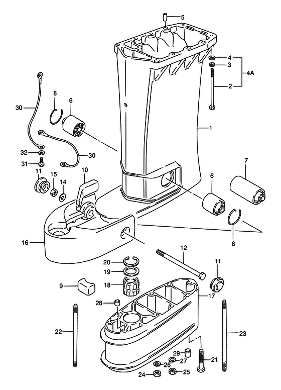 Кожух приводного вала ((TC); NOTE : COLOR : 0ED (GRAY) REFER TO FIG.59(I-13) FOR WT,WQ,WHQ,MQ) для Suzuki DT75 L/UL