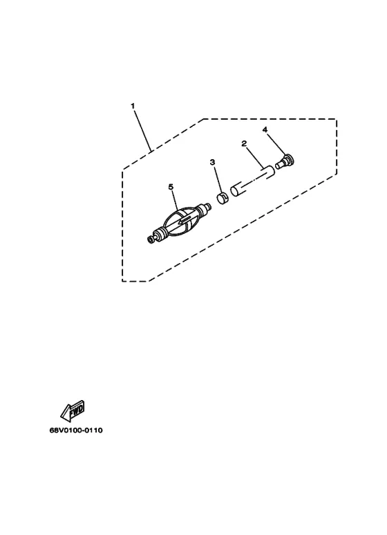 Топливный кран для Yamaha F90 ETL/X
