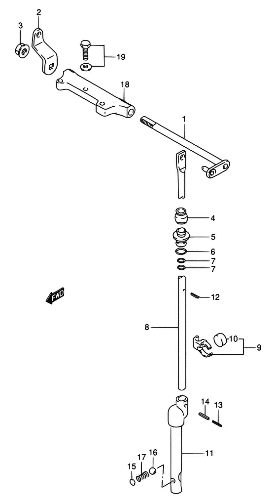 Сцепление ((TC); NOTE : REFER TO FIG.24 (E- 5) FOR WT,WQ,WHQ,MQ ~MODEL:94) для Suzuki DT75 L/UL