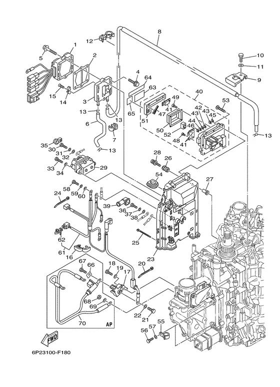 Электрооборудование 2 для Yamaha F250 ETX/U