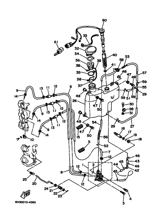Масляный насос для Yamaha 60 ET(D)OL