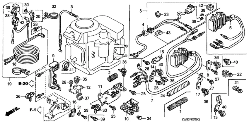 Регулятор и кабель стартера для Honda 8