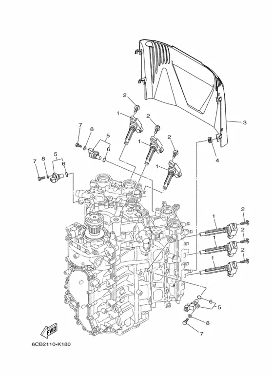 Электрооборудование 2 для Yamaha F250 ETX