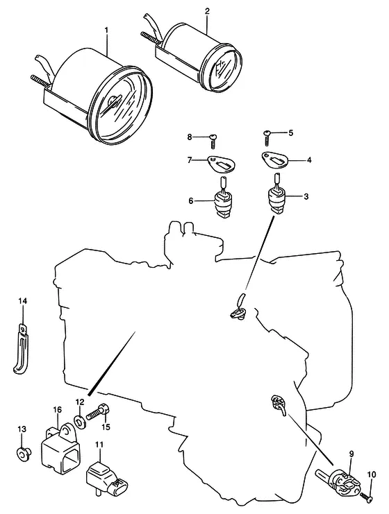 Датчик ((DT115S/DT140EPI)) для Suzuki DT115 L/UL