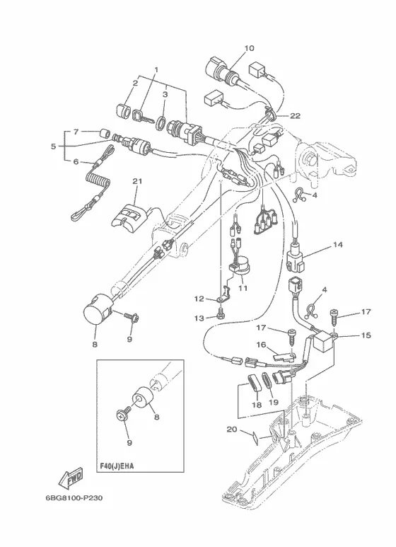 Рулевое управление 2 для Yamaha F40 E(H/D/T)S/L/X