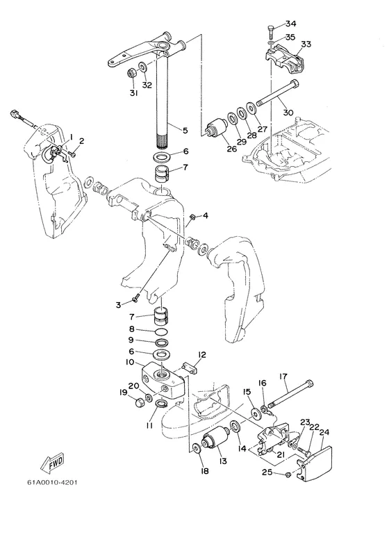 Кронштейн 2 для Yamaha L250 ETOX