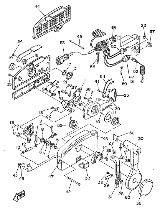 Пульт дистанционного управления в сборе для Yamaha 20 MHS/L