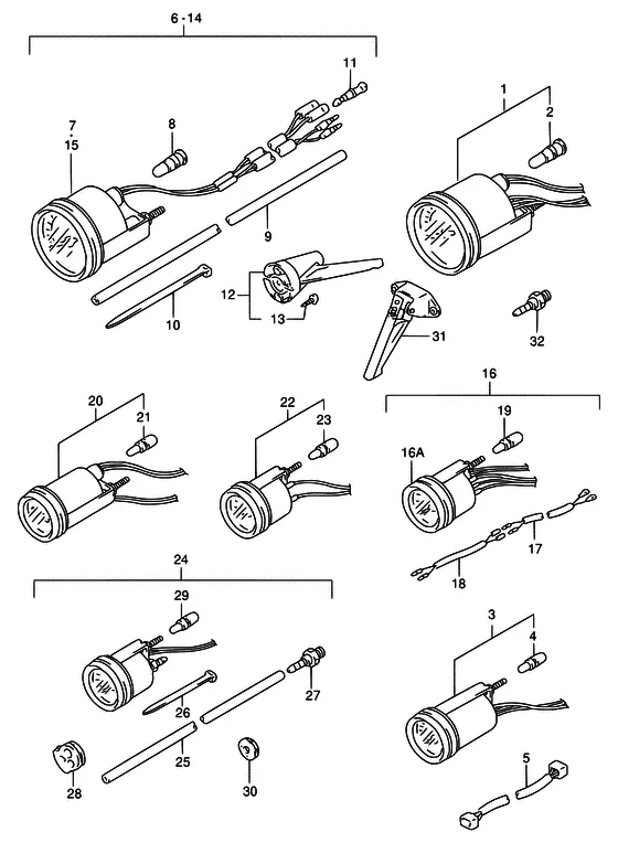 Опция: счетчик для Suzuki DT65 S/L/LL