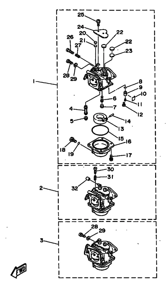 Карбюратор для Yamaha 75 E(M/H/D/T)L