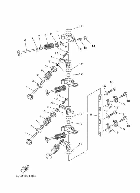 Клапан для Yamaha F30 E(H/D/T)S/L/X
