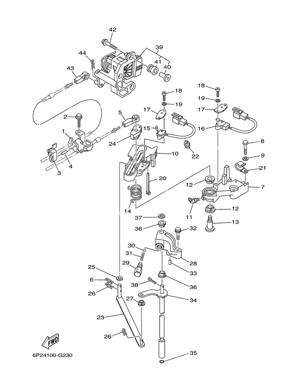 Управление для Yamaha F250 ETX/U