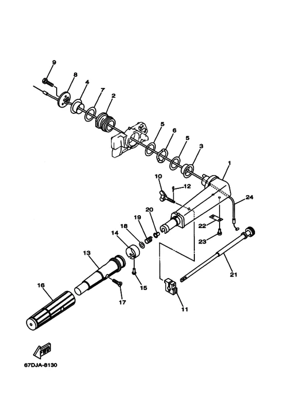 Рулевой механизм для Yamaha F4 MHS/L