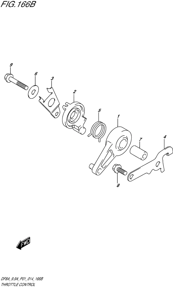 Управление дроссельной заслонкой ((DF8AR P01)) для Suzuki DF8A S/L; RS/L