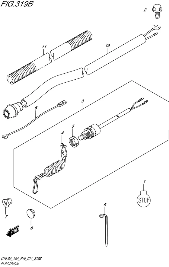 Электрооборудование ((DT9.9A P36)) для Suzuki DT15A S/L; KS/L