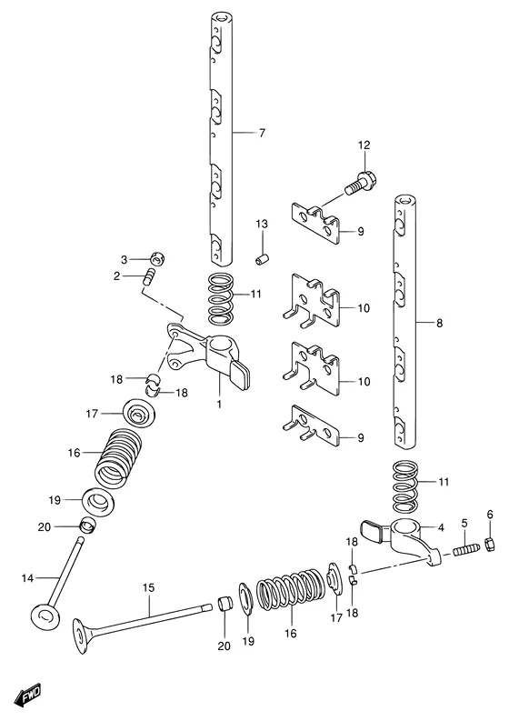 Клапан для Suzuki DF25 S/L; RS/L; QS/L; TS/L
