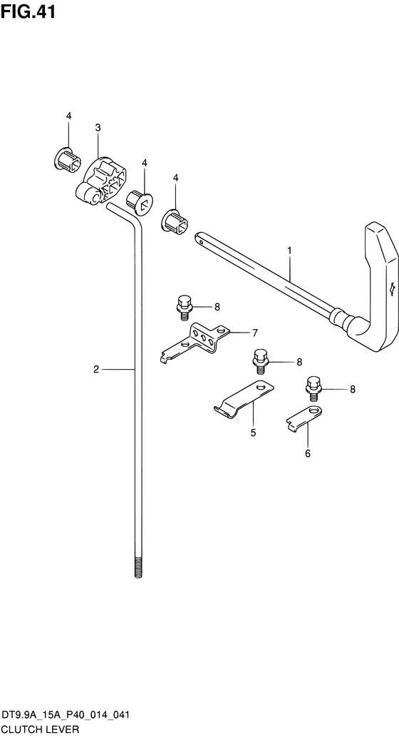 Рычаг сцепления ((DT9.9AK P36)) для Suzuki DT9.9A S/L; KS/L