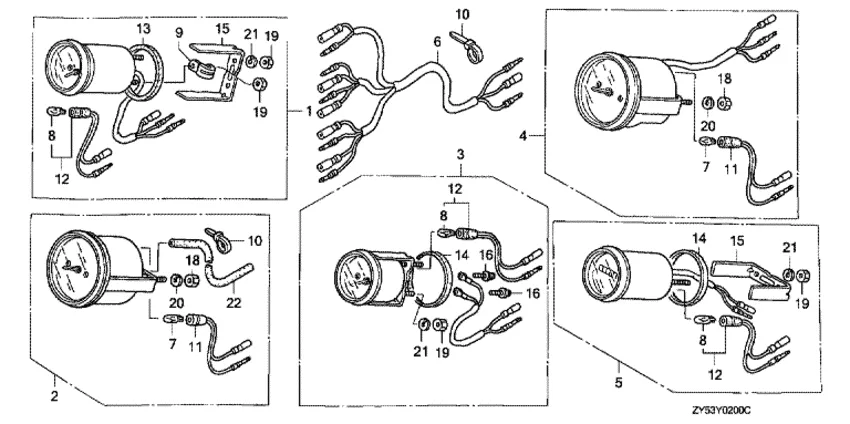 Прибор (1) для Honda 135