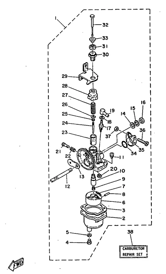 Карбюратор для Yamaha 2 MHS