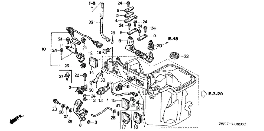 Вал переключения передач для Honda 10