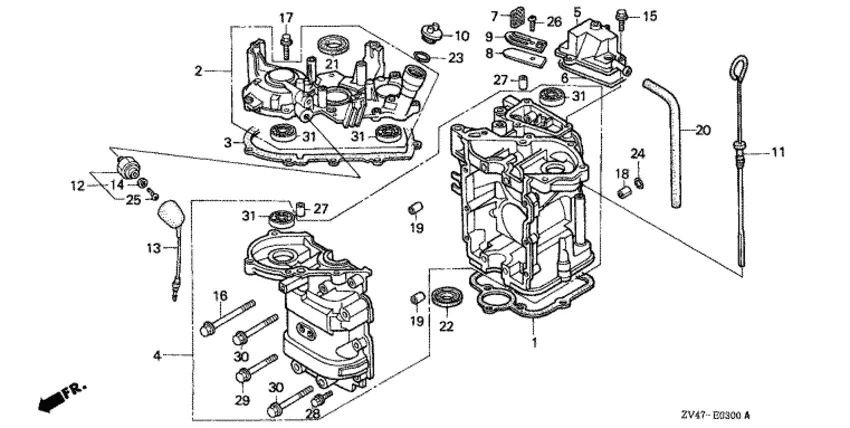 Блок цилиндров для Honda 15