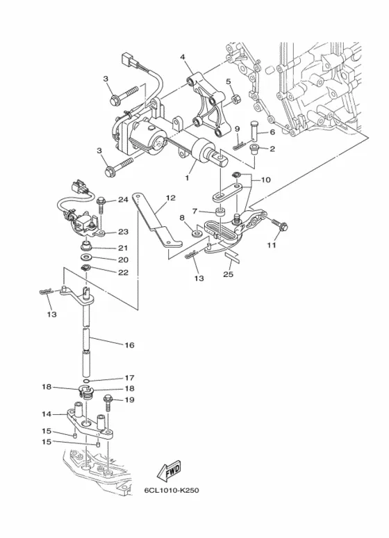 Управление для Yamaha F250 ETX