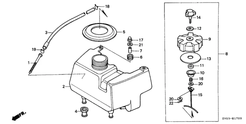 Топливный бак для Honda 2
