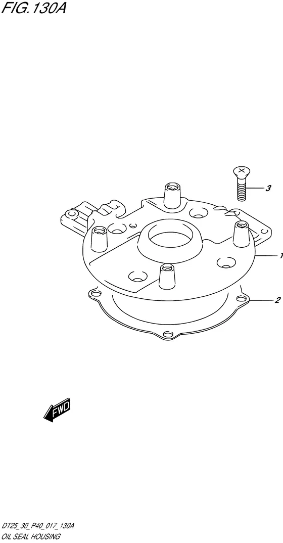 Корпус сальника ((DT25K P36)) для Suzuki DT30 S/L; RS/L