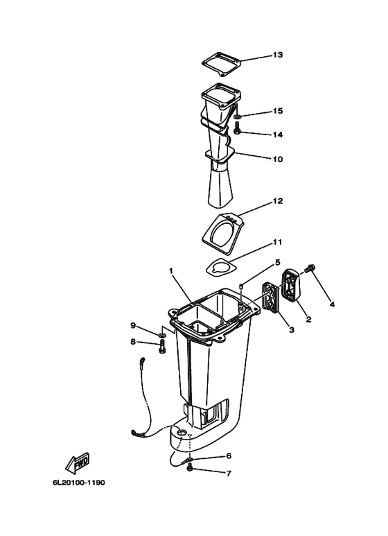 Дейдвуд кронштейн для Yamaha 25 MHOS/L