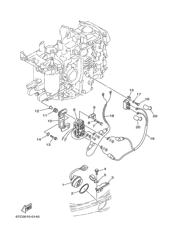 Электрооборудование 3 для Yamaha F30 M(E/W/H/D/T)S/L/X