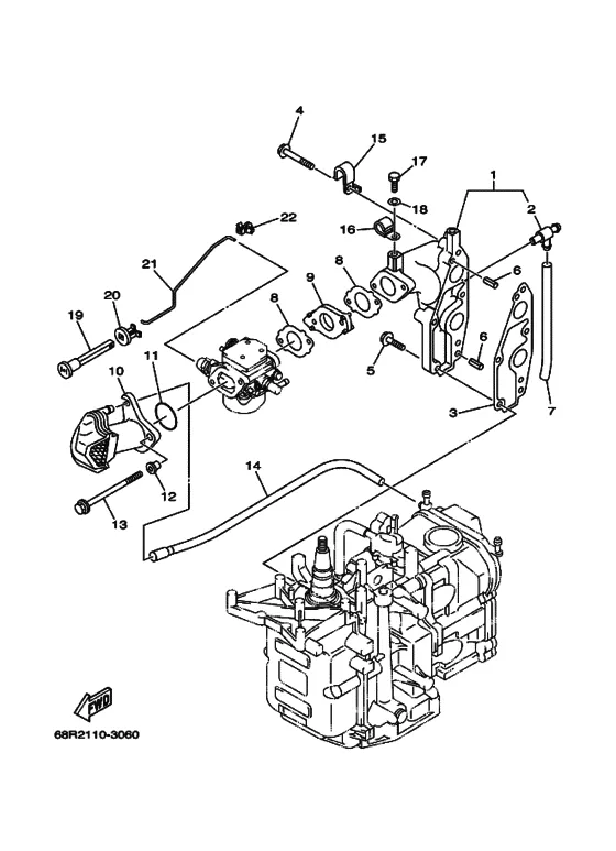 Впускная система для Yamaha F6 MHS/L