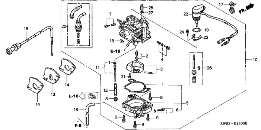 Карбюратор для Honda 8
