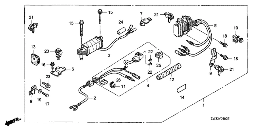 Комплект зарядной катушки для Honda 8
