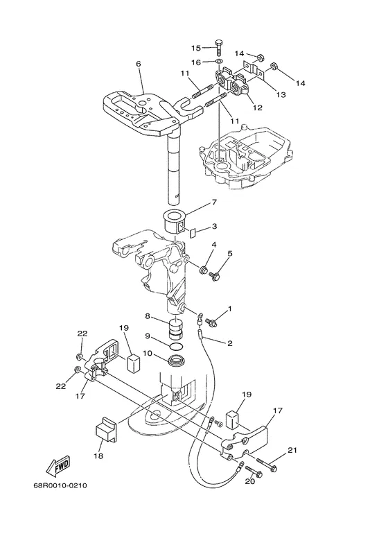 Кронштейн 2 для Yamaha F8 M(W)HS/L