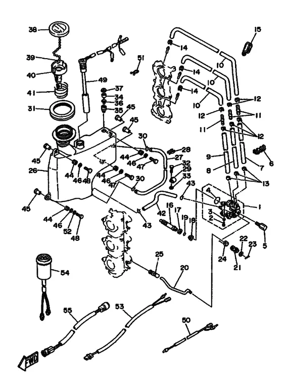 Масляный насос для Yamaha 60 ET(D)OL