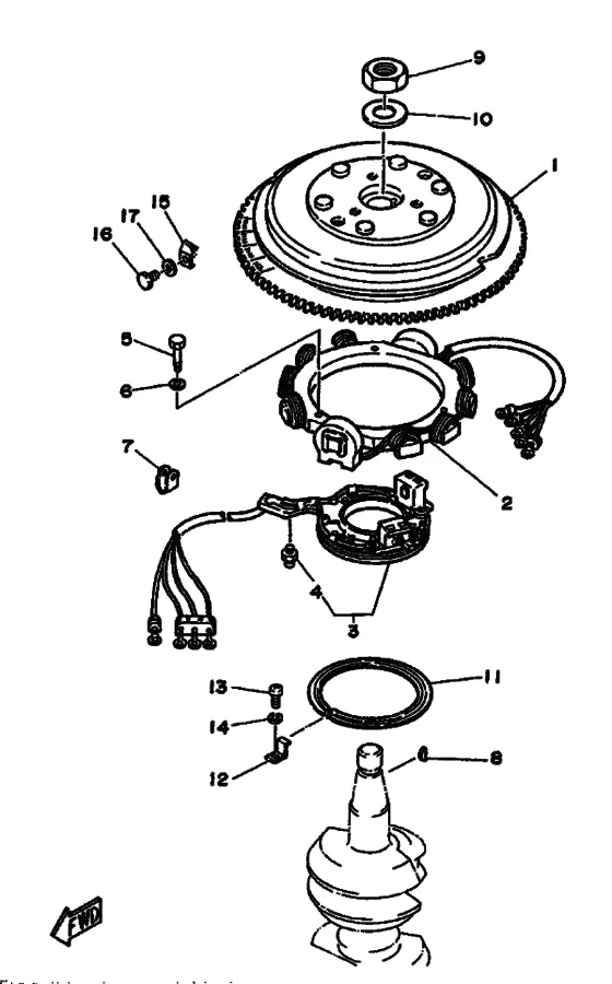 Статор & Ротор для Yamaha 75 E(M/H/D/T)L