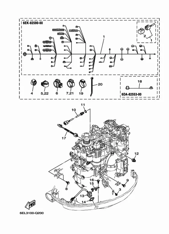 Электрооборудование 5 для Yamaha F115 ETL
