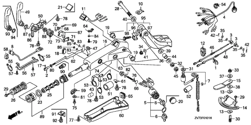 Рукоятка управления (2) для Honda 30