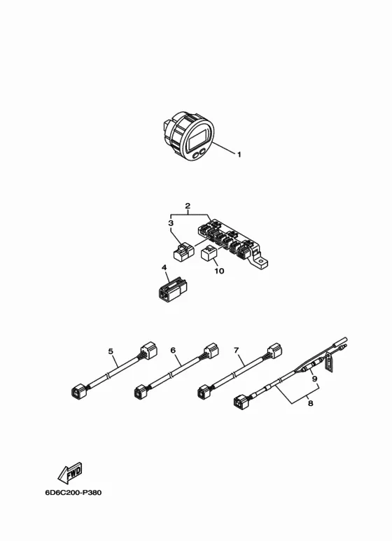 Опционные детали 7 для Yamaha F100 ETX